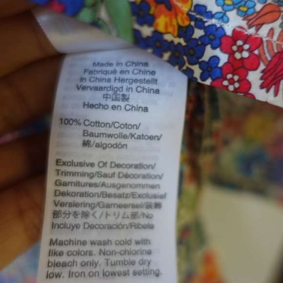 J.Crew Cotton popover top in Liberty Margaret Annie floral print XS 0 2 - Picture 11 of 16